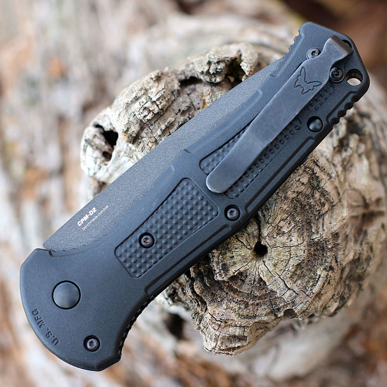 Benchmade Claymore - Auto - Axis Lock® - Folding Knife - (Black Grivory)